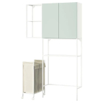Комбинация для ванной - IKEA ENHET, 120х32х204 см, белый/светло-зеленый, ЭНХЕТ ИКЕА