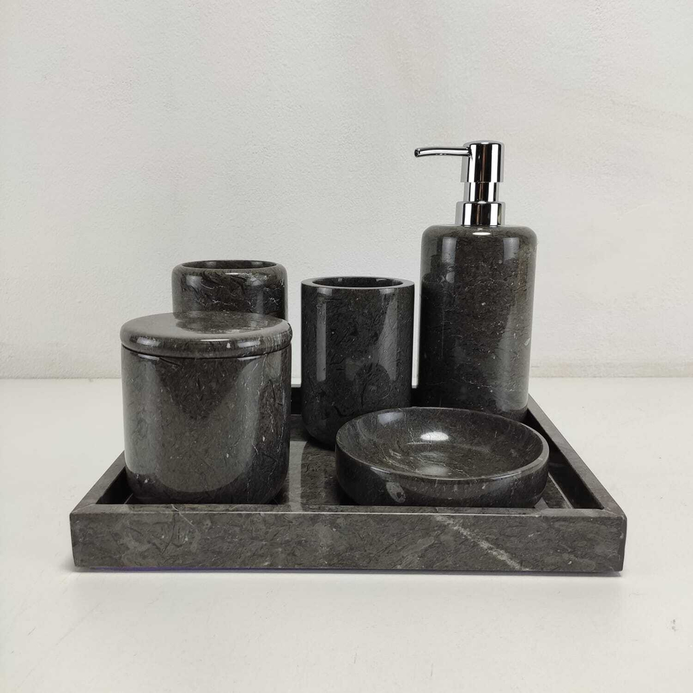 Набор из мрамора 7 предм Nature Set Black NM-6169 квадрат