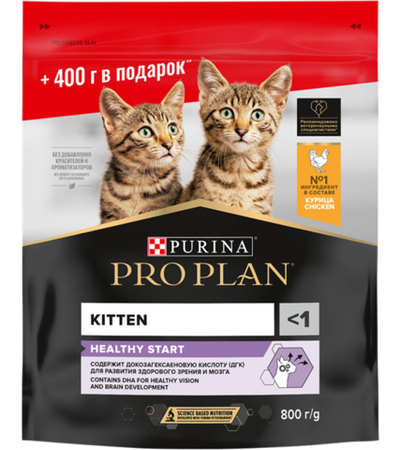 Про План Kitten Курица 800гр. (400гр в подарок)