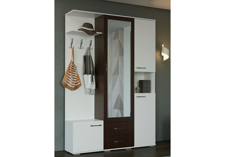 Прихожая Woodville Бертра венге, белый