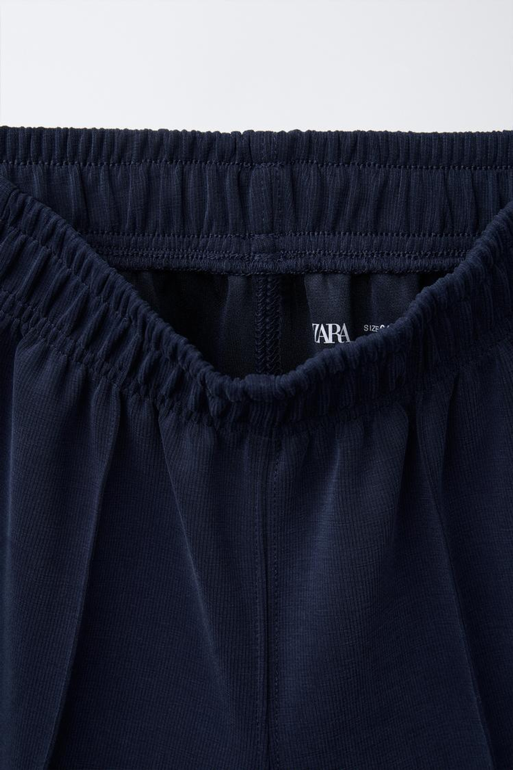 ZARA БРЮКИ WIDE LEG В СПОРТИВНОМ СТИЛЕ, СИНИЙ