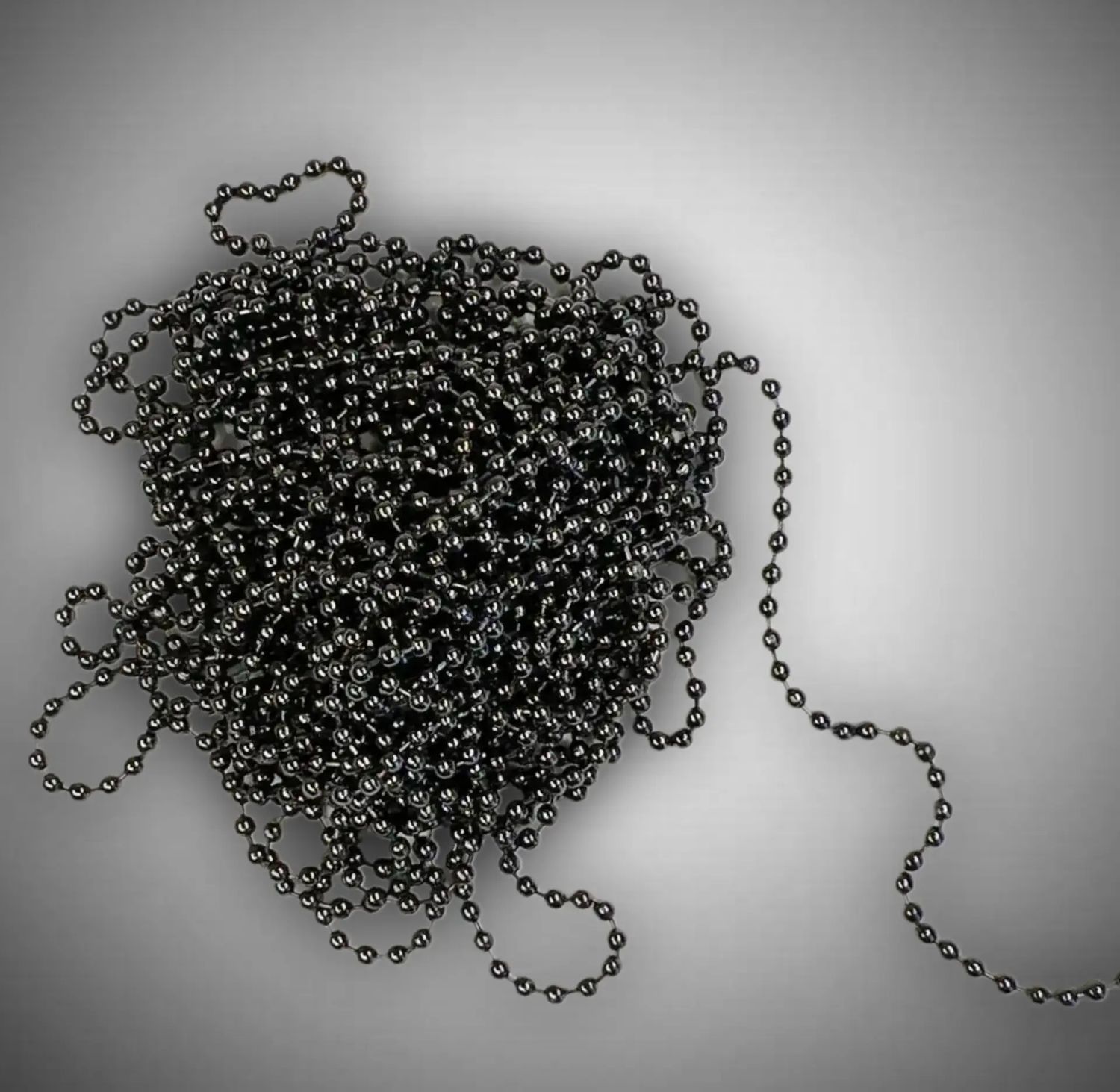 цепочки-шарики 2мм ( граффит) 5м