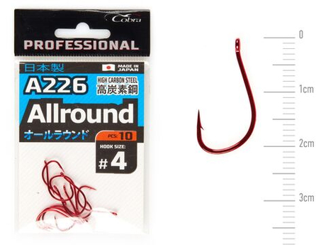 Крючки Cobra Professional A226, размер №4, упаковка 10 шт