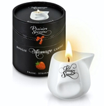 Массажная свеча с ароматом клубники Bougie de Massage Gourmande Fraise - 80 мл. (Цвет: белый)