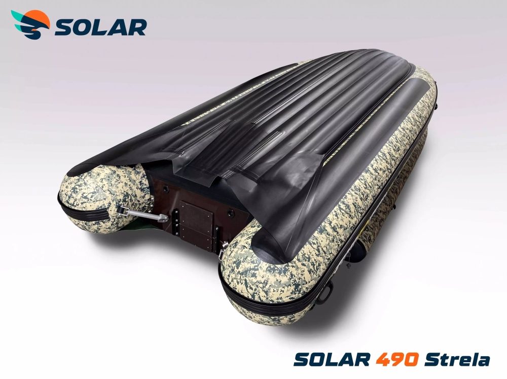 Лодка надувная моторная solar-490 strela jet tunnel с фальшбортом
