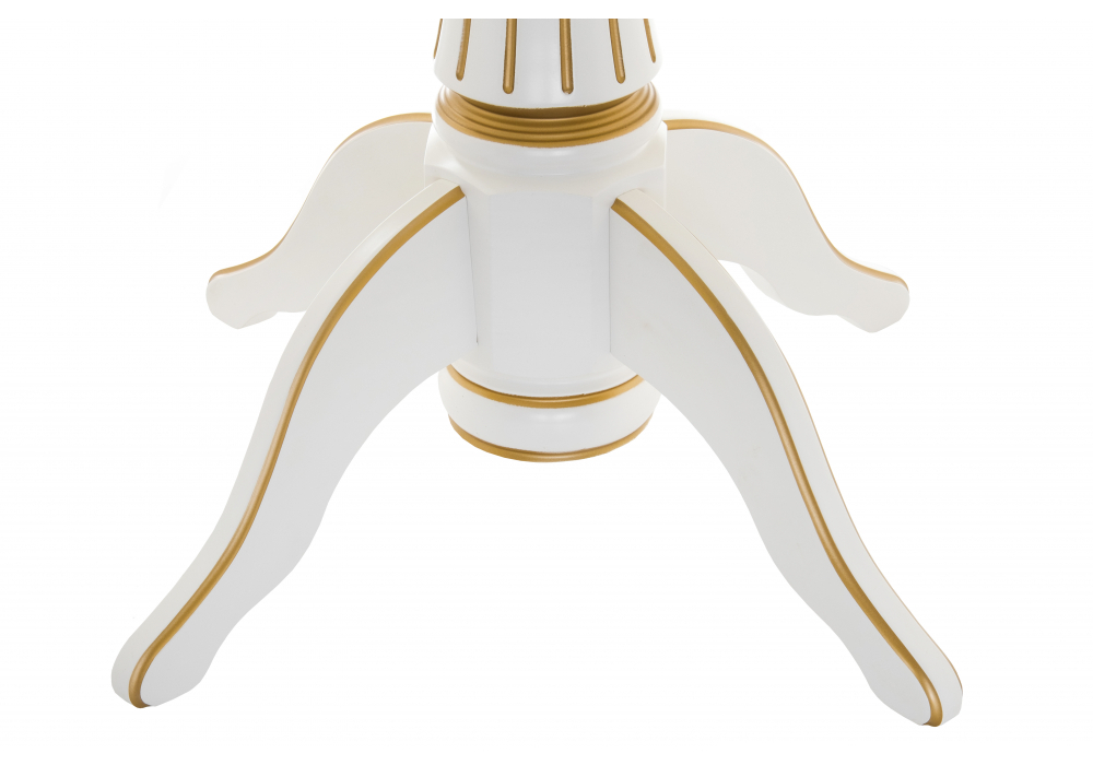 Стол деревянный Woodville Павия 100 молочный, золотая патина