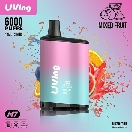 Uving M7 Mixed fruit (Мультифрукт) 6000 затяжек 20мг (2%)