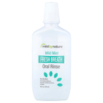 Mild By Nature, Ополаскиватель для полости рта Fresh Breath, без спирта, мягкая мята, 473 мл (16 жидк. Унций)