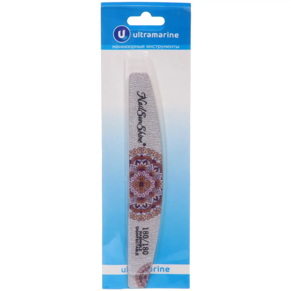 Пилка наждачная профессиональная «ЭНТИ», цвет серебро, 180/180грит, 2,8*17,8см (блистер Ultramarine)
