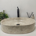 Раковина из мрамора Oval Cream Big OM-61548 60*40*13