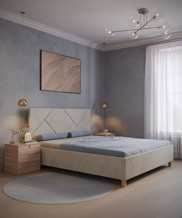 Двуспальная кровать с настилом Дельта, 160х180