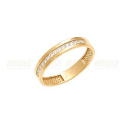 Кольцо из золота с фианитами