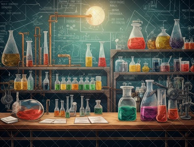 КАБИНЕТ ХИМИИ №2 фон неопреновый