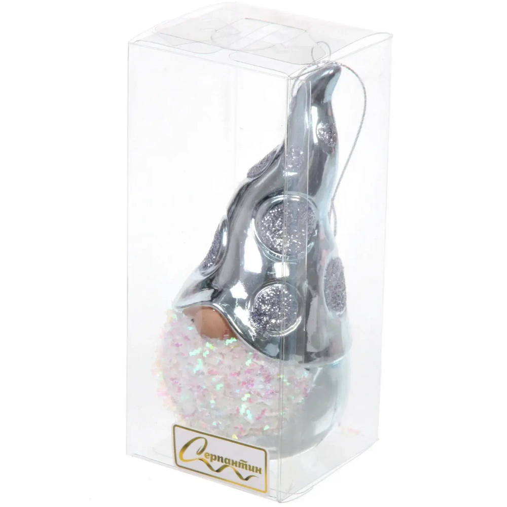 Елочная игрушка «Новогодний лесовичок» 5,5*6*12,5 см, голубой