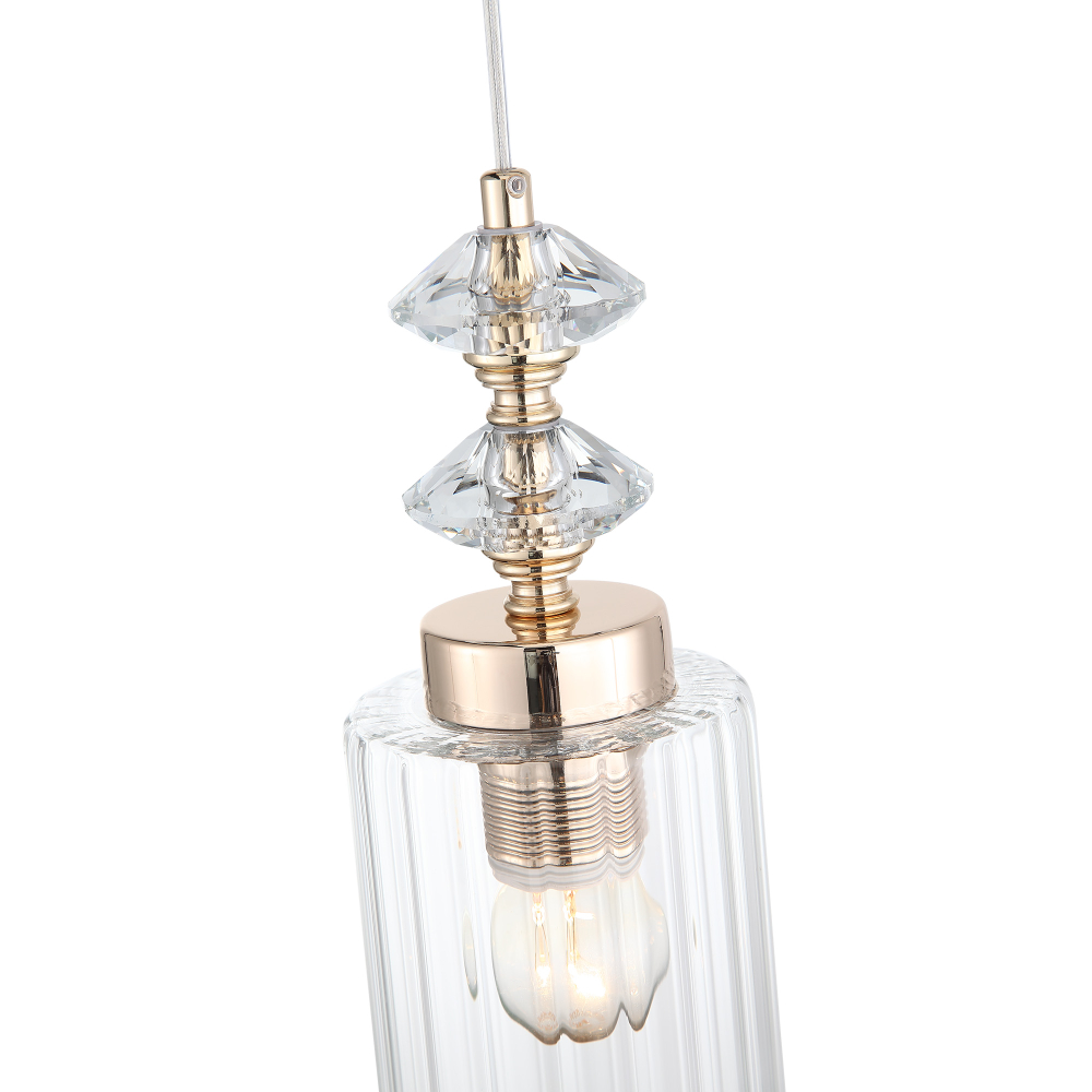 SL1402.203.01 Светильник подвесной ST-Luce Латунь/Латунь, Прозрачный E14*1 40W ЭЛЕГРА