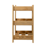 Обувница 50 см Альберт напольный, натуральный бейц / стеллаж на балкон, для рассады из массива сосны