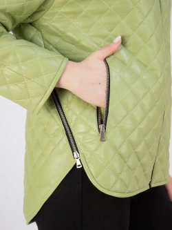 Куртка кожаная двухсторонняя с капюшоном демисезон