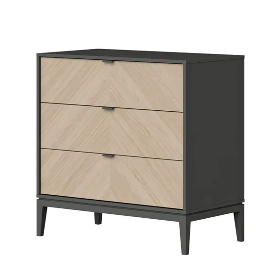 Комод Fjord 3 ящика (темно-серый)