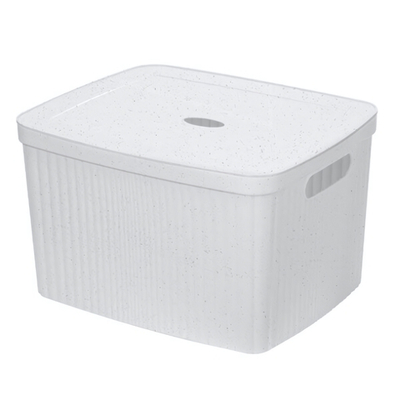 Корзина для белья с крышкой "velvet", 450*360*270мм, 35л (светло-серый флэк)