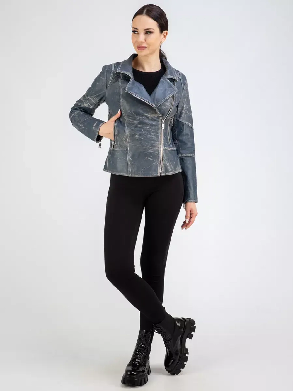 Куртка кожаная натуральная косуха