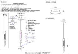 Светильник подвесной Crystal Lux CREDO SP1 GOLD