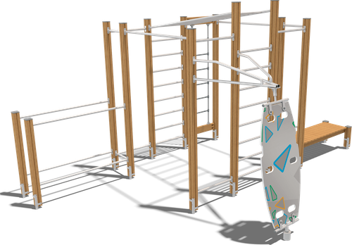 Игровой комплекс Циркон (брус цвета дуб)