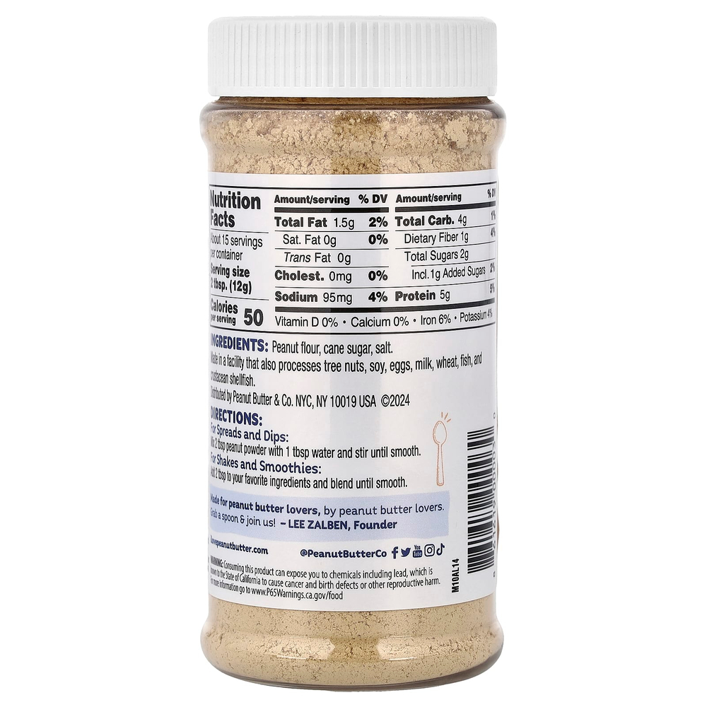 Peanut Butter & Co., арахисовый протеиновый порошок, оригинальный вкус, 184 г (6,5 унции)