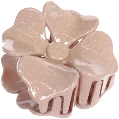 Заколка - краб для волос «AKS - SALVATORE», микс 6 цветов, нежный цветок, 6,5*6,5см