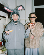 Zip-Up Hoodie Ragged LOGO Ultimate Gray