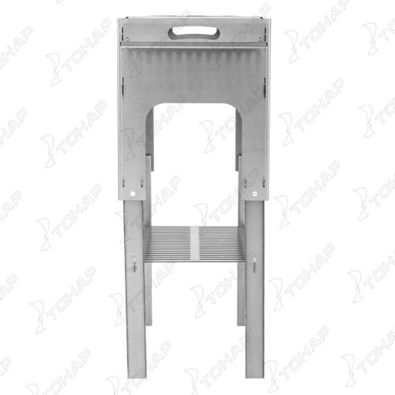 Мангал разборный Тонар со столиком и подставкой под казан (2мм, сумка)