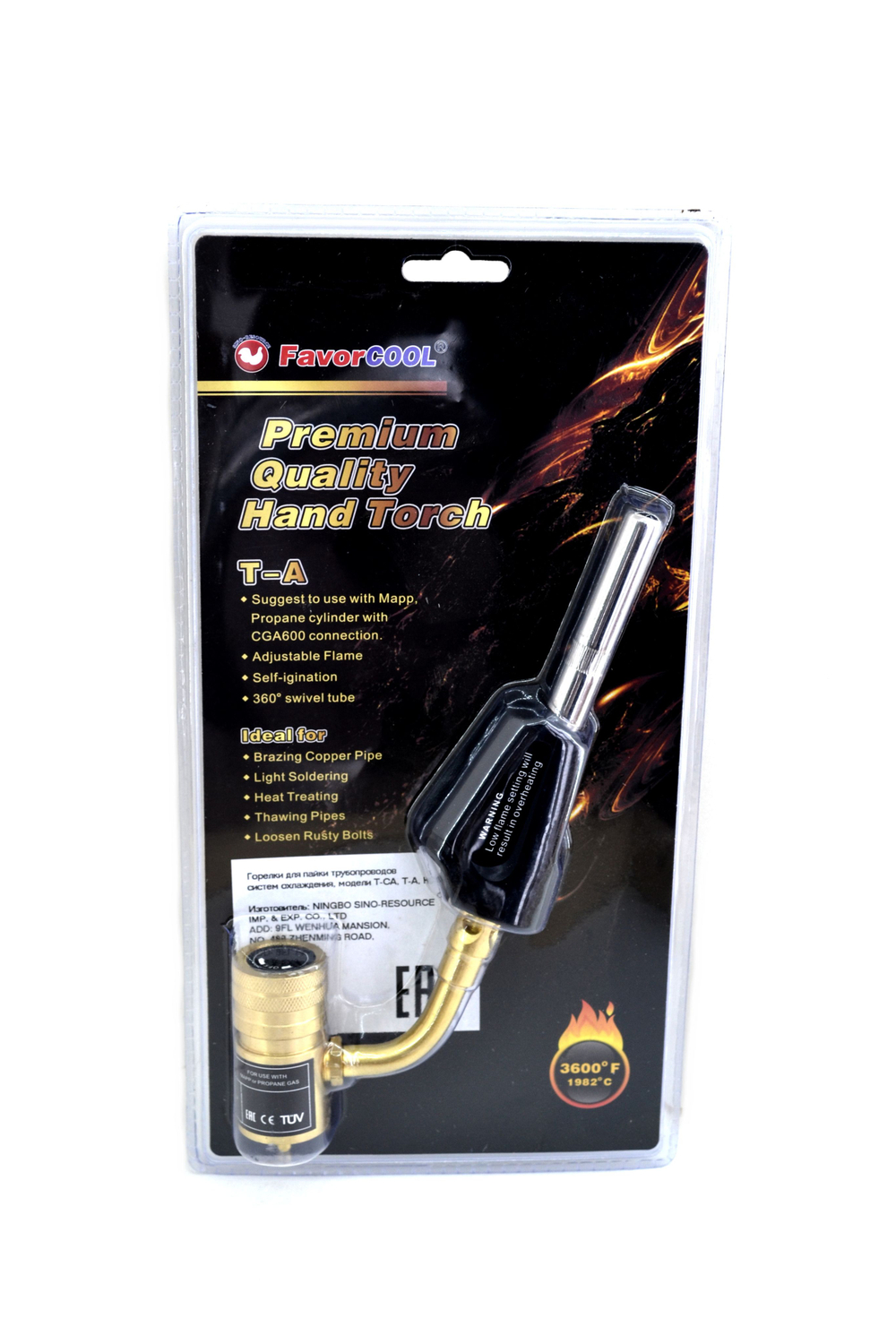 Горелка газовая для МАПП и пропана T-A с пъезоподжигом