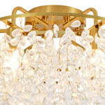 Люстра потолочная 6x40Вт E14, металл/хрусталь, медь/прозрачный/матовый