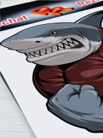 Наклейка - Акула бодибилдер