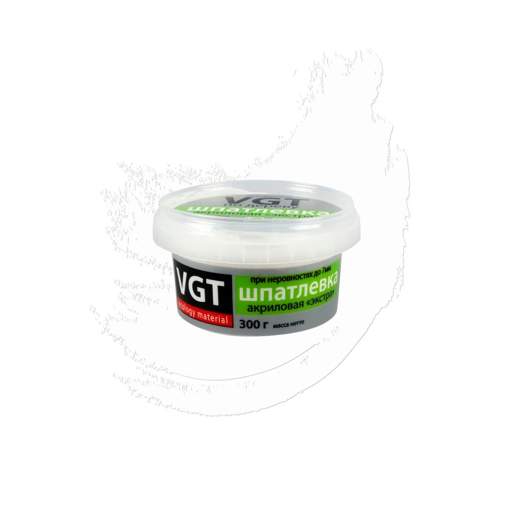 Шпатлевка по дереву VGT Экстра, акриловая, 0,3 кг, белая, ВГТ, 43993