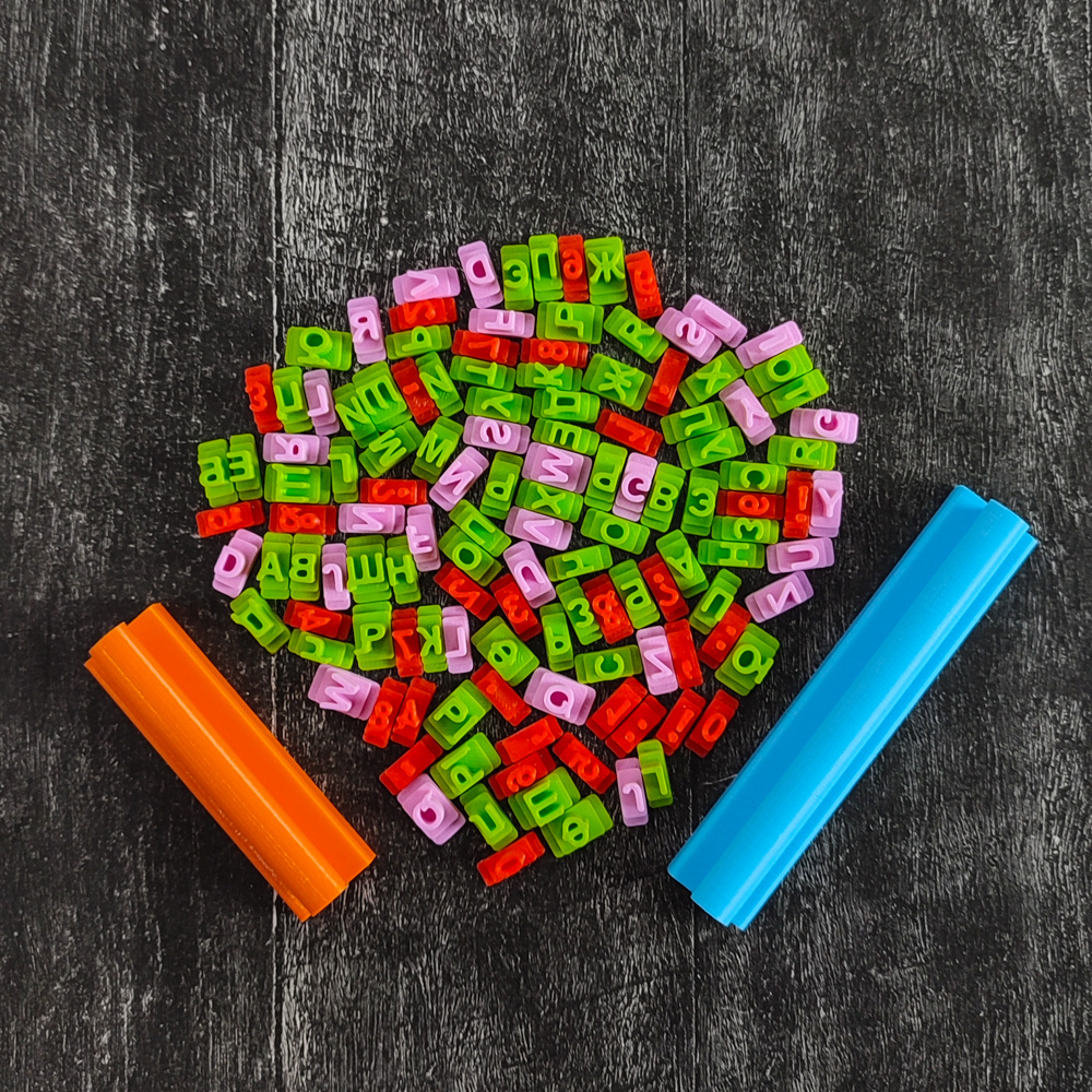 Штамп наборный 6 мм для пряников (русский, английский алфавит и цифры)