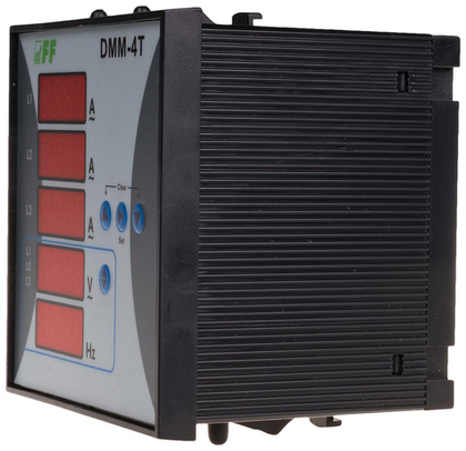 Указатель многофункциональный DMM-4T (мультиметр щитовой) 3-фазн. Uизм. 3х(12-400V AC) Iизм. 0.05-5; 1-9000 (с внешними ТТ) fизм. 10-100Гц Uпит. 120-240В AC F&F
