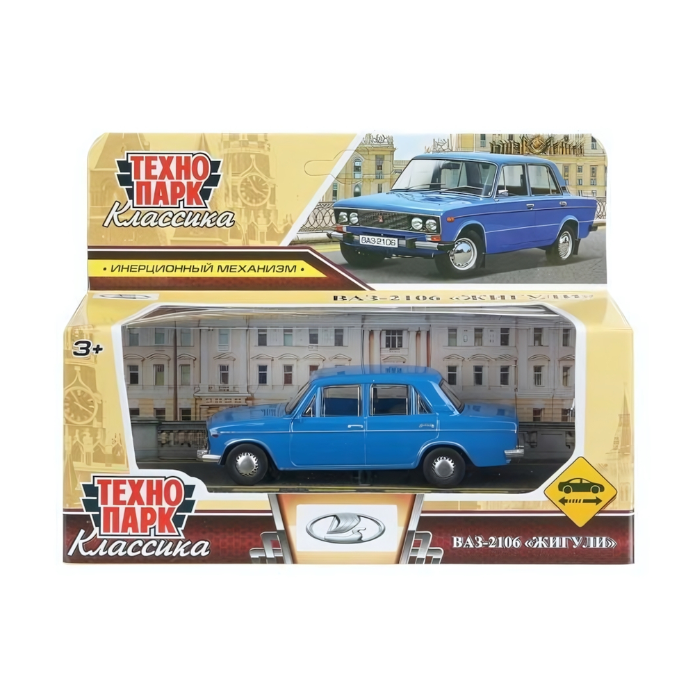 Модель ин. мет. "Lada 2106" 10,5см. синий, коробка 2106-11-BU (Технопарк)