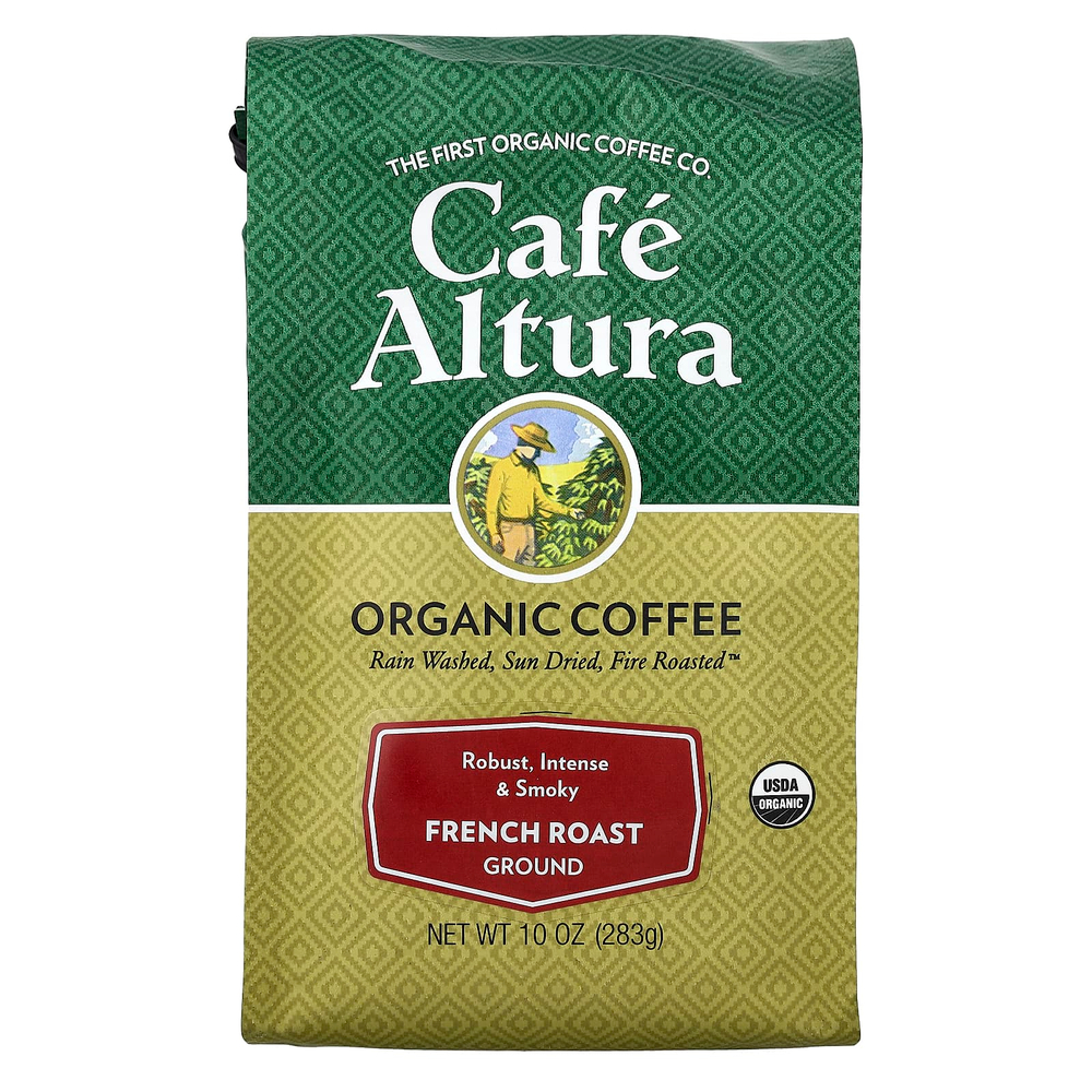 Cafe Altura, органический кофе, молотый, французская обжарка, 283 г (10 унций)