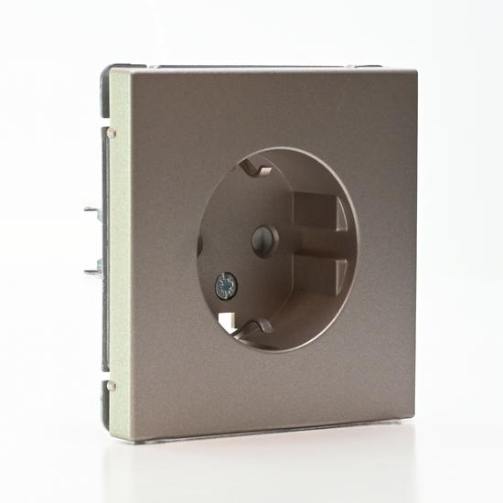 Розетка ArtGallery 16А с заземл. защ. шторки механизм шампань SE GAL000545