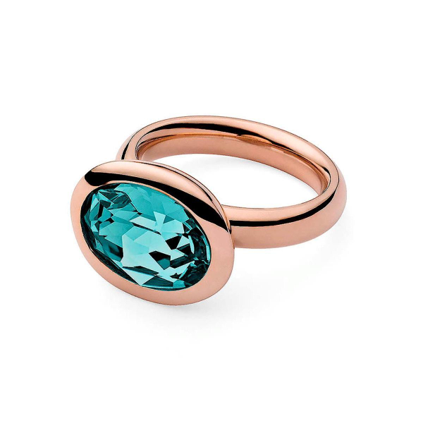 Кольцо Qudo Tivola Light Turquoise 18 мм 631785/17.8 BL/RG размер 17,8