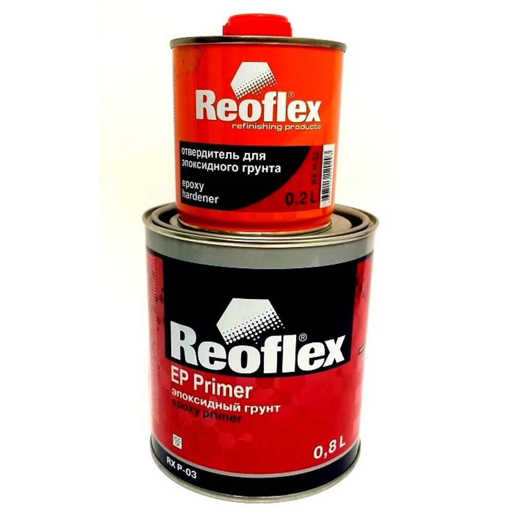 REOFLEX 2К Грунт Эпоксидный 4+1 (комплект 0,8л+0,2л), Серый