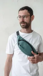 Сумка поясная MONQ Small Buddha Искусственная кожа Туманный лес