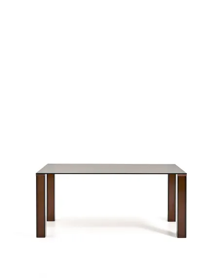 Стол Adularia из коричневого закаленного стекла 160 x 90 см