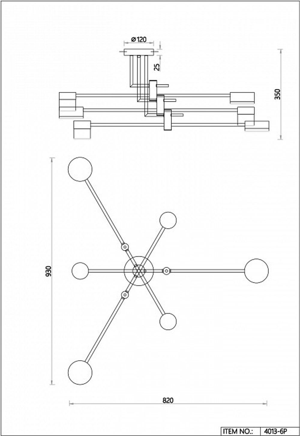 Потолочная люстра Favourite Modul 4013-6P