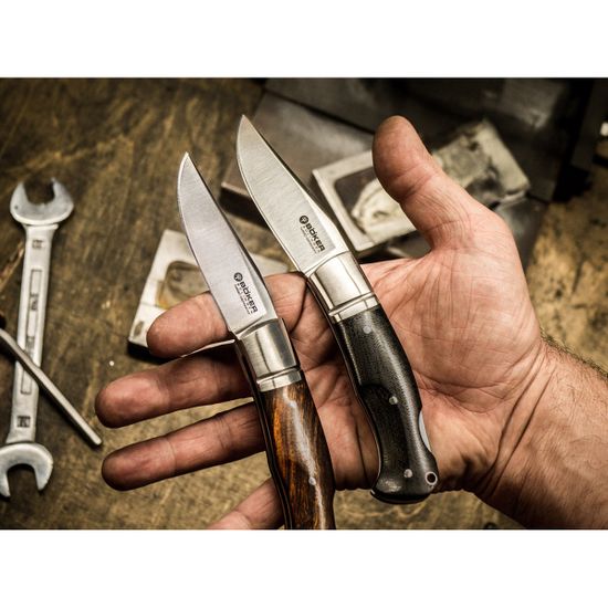 Складной нож Boker 111028 Boxer микарта c клинком из стали Böhler N690, рукоять микарта
