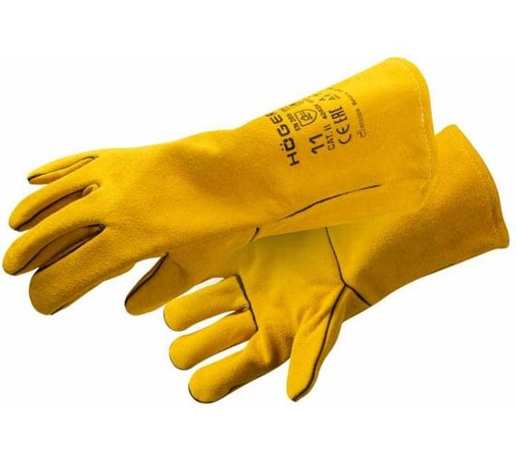Перчатки кожаные сварочные MIG MAG желтые KANDEL Högert, арт. HT5K736