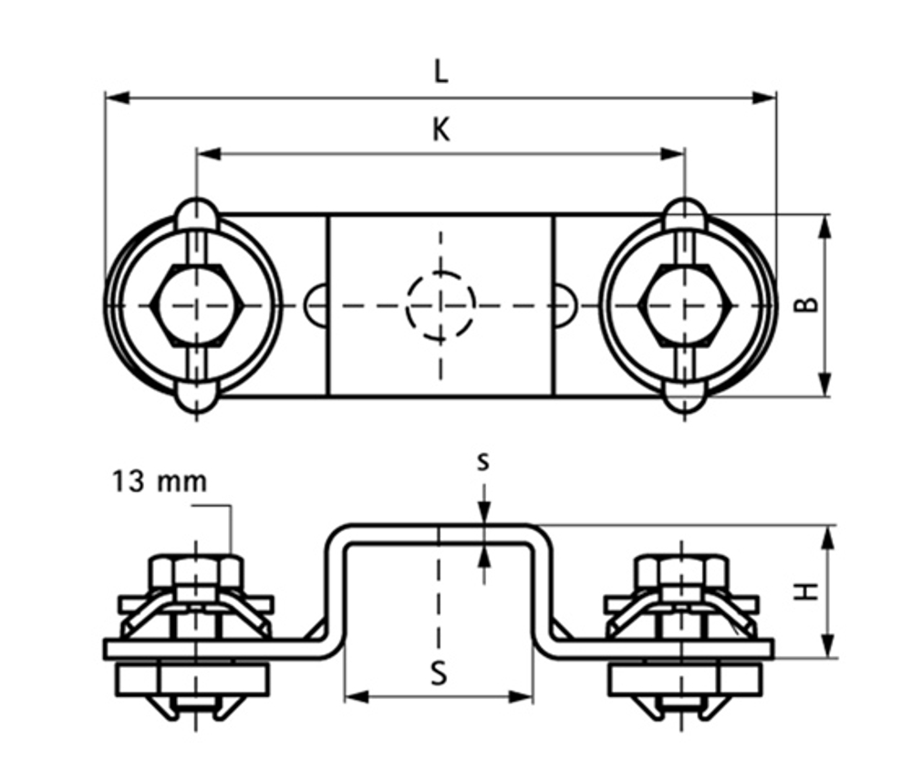 BIS RapidRail Седельный соединитель профиля WM15 30x20мм