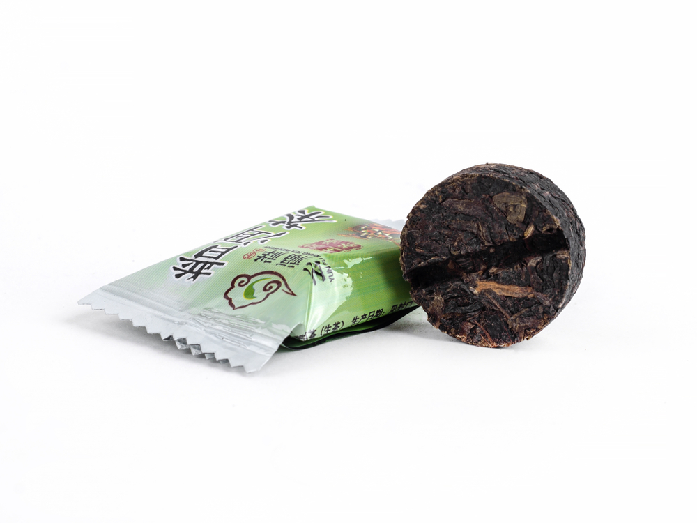 59285 Чай прессованный зеленый Пуэр Шэн "Юньфусян, Конфетка", сяо то