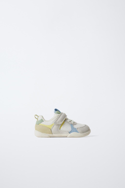 ZARA КОМБИНИРОВАННЫЕ КРОССОВКИ, СИНИЙ