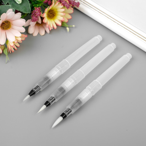 Набор кистей для туши и краски набор 3 шт. размер 1.2 см, 1.5 см, 1.8 см 15.5×2 см